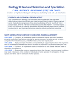 Natural Selection & Speciation CER Task Cards sample page