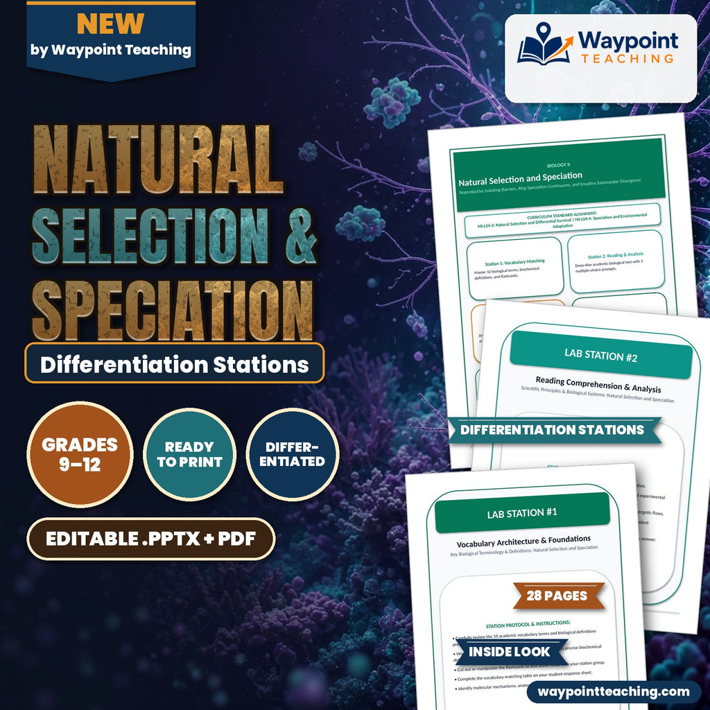 Natural Selection & Speciation Differentiation Stations cover