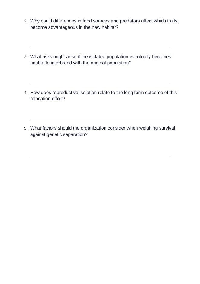 Natural Selection & Speciation Real-World Case Study sample page