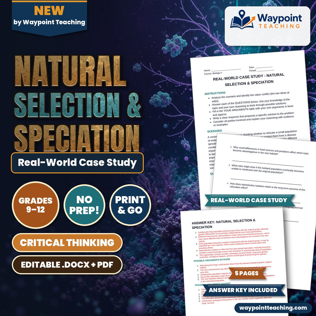 Natural Selection & Speciation Real-World Case Study cover