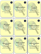 Natural Selection & Speciation Trivia Board Game sample page