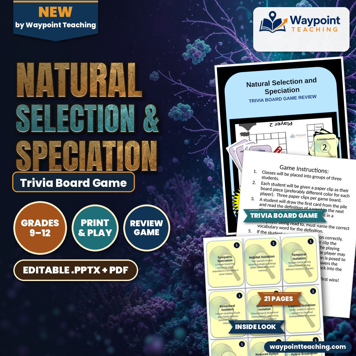 Natural Selection & Speciation Trivia Board Game cover
