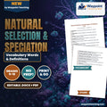Natural Selection & Speciation Vocabulary Words & Definitions cover