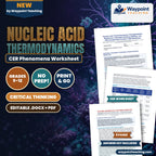Nucleic Acid Thermodynamics: Phosphodiester Backbones, Hydrogen Bonding Stability, and DNA Denaturation Kinetics CER Phenomena Worksheet cover