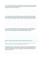 Photosynthesis & Respiration Phenomena-Based Lesson: The Sunless Metropolis: Hydrothermal Vent Ecosystems Powered by Sulfide Student Response Sheet sample page