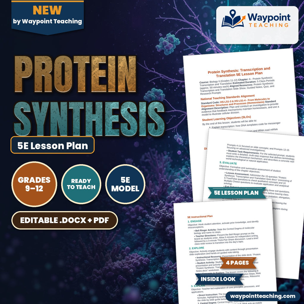 Protein Synthesis 5E Lesson Plan cover