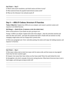 Protein Synthesis Bell Ringers & Exit Tickets sample page