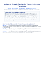 Protein Synthesis CER Task Cards sample page