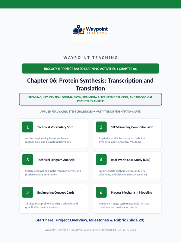Protein Synthesis Project-Based Learning Activity sample page