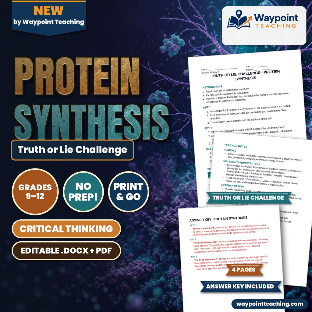 Protein Synthesis Truth or Lie Challenge cover