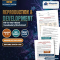 Reproduction & Development Fill-in-the-Blank Vocabulary Worksheet cover