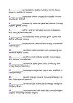 Reproduction & Development Vocabulary Words & Definitions sample page