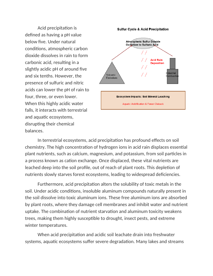 Sulfur Cycling and the Impacts of Acid Precipitation Reading Worksheet sample page