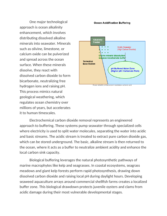 Technological Innovations in Ocean Acidification Buffering Reading Worksheet sample page