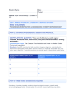 Intro to Animals Phenomena-Based Lesson: Axolotl Limb Regeneration Student Response Sheet sample page