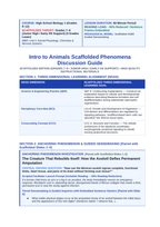 Intro to Animals Scaffolded Phenomena-Based Lesson: Axolotl Limb Regeneration Teacher Discussion Guide sample page