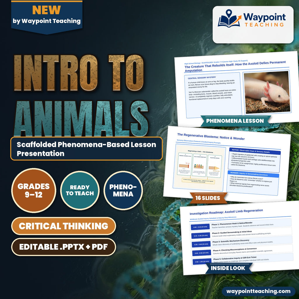 Intro to Animals Scaffolded Phenomena-Based Lesson: Axolotl Limb Regeneration Presentation cover