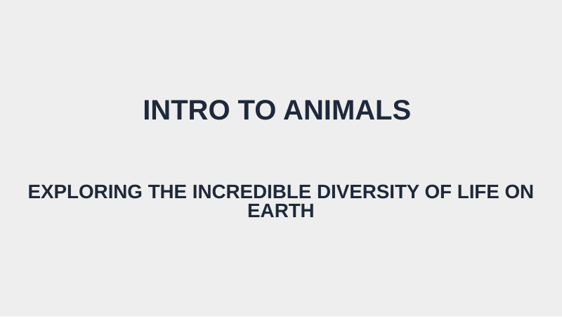 Intro to Animals Substitute Slideshow & Teacher Guide sample page
