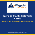 Intro to Plants CER Task Cards cover