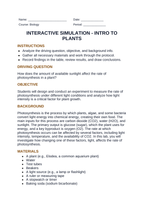 Intro to Plants Interactive Simulation sample page