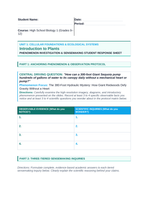 Intro to Plants Phenomena-Based Lesson: Giant Sequoia Cohesion Tension Student Response Sheet sample page