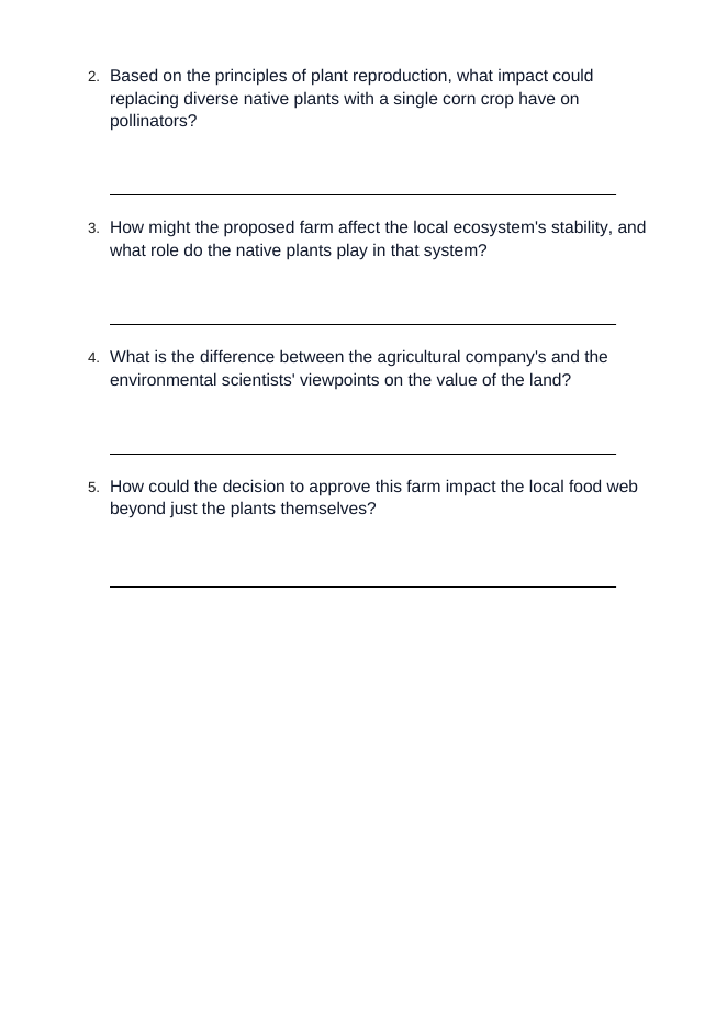 Intro to Plants Real-World Case Study sample page