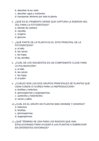 Intro to Plants Spanish Unit Test sample page