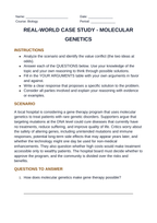 Molecular Genetics Real-World Case Study sample page