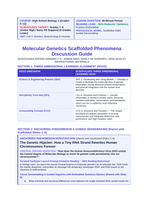 Molecular Genetics Scaffolded Phenomena-Based Lesson: HIV Reverse Transcription Teacher Discussion Guide sample page