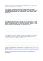 Molecular Genetics Scaffolded Phenomena-Based Lesson: HIV Reverse Transcription Student Response Sheet sample page