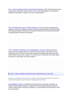 Organizing Life’s Diversity Phenomena-Based Lesson: Platypus Mosaic Classification Student Response Sheet sample page