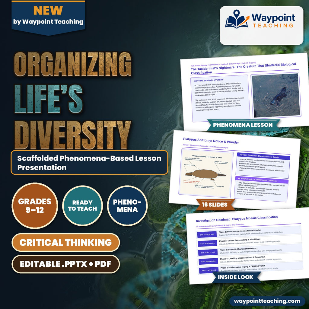 Organizing Life’s Diversity Scaffolded Phenomena-Based Lesson: Platypus Mosaic Classification Presentation cover