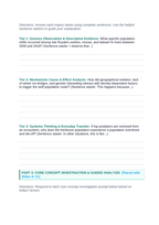 Population Ecology Scaffolded Phenomena-Based Lesson: Isle Royale Wolf Moose Crash Student Response Sheet sample page
