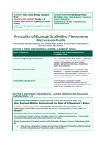 Principles of Ecology Scaffolded Phenomena-Based Lesson: Yellowstone Wolf Trophic Cascade Teacher Discussion Guide sample page