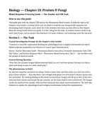 Protists & Fungi Model Response & Scoring Guide sample page