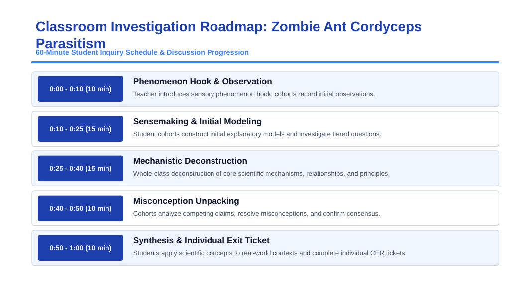 Protists & Fungi Phenomena-Based Lesson: Zombie Ant Cordyceps Parasitism Presentation sample page