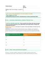 The Origins of Life Phenomena-Based Lesson: Hydrothermal Vent Abiogenesis Student Response Sheet sample page