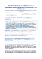 The Scientific Method and Spontaneous Generation: Redi and Pasteur's Experiments CER Phenomena Worksheet sample page
