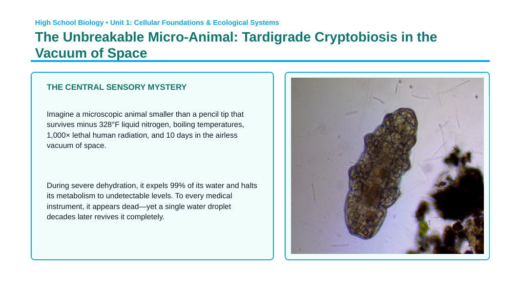 The Study of Life Phenomena-Based Lesson: Tardigrade Cryptobiosis Presentation sample page