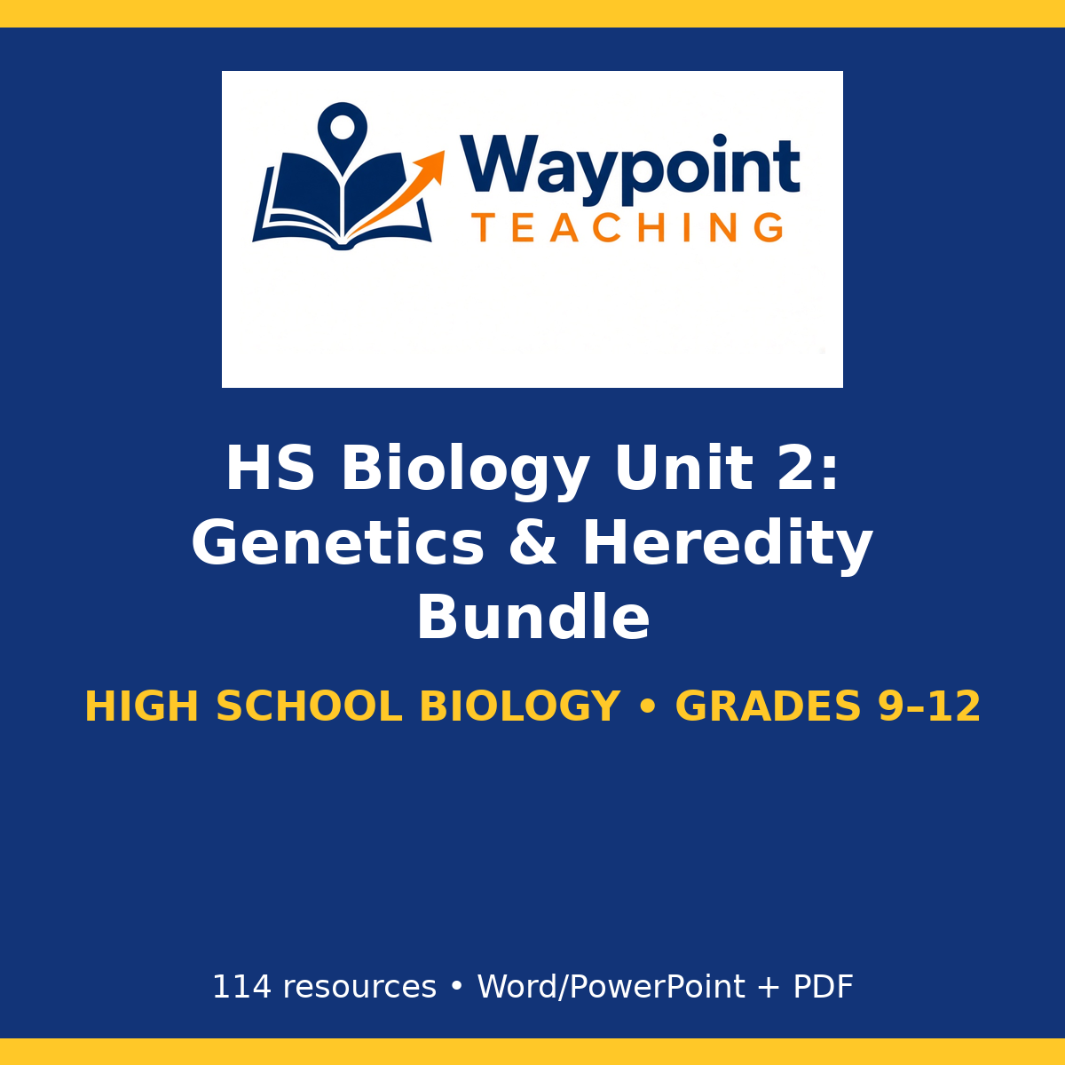 HS Biology Unit 2: Genetics & Heredity Bundle cover
