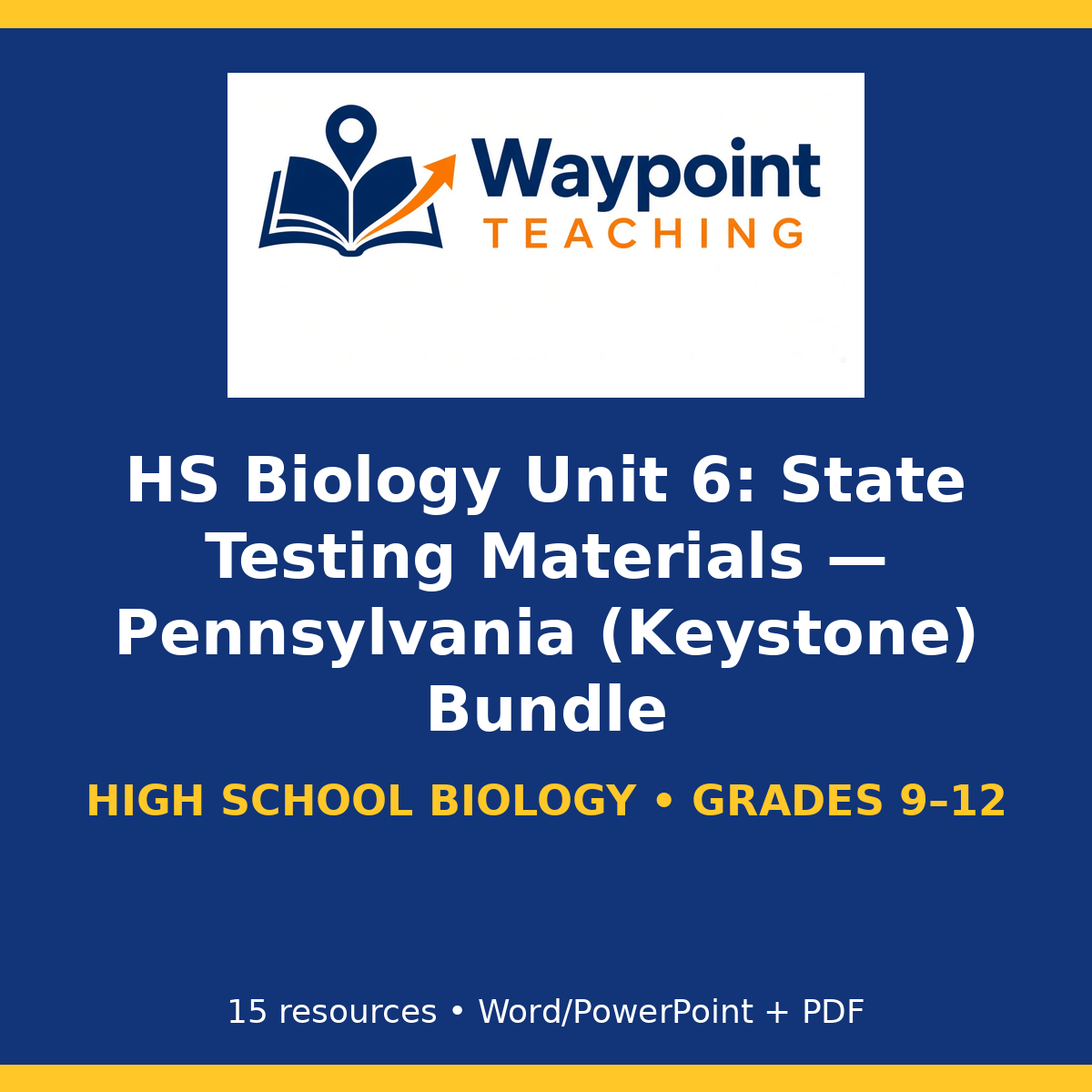 HS Biology Unit 6: State Testing Materials — Pennsylvania (Keystone) Bundle cover