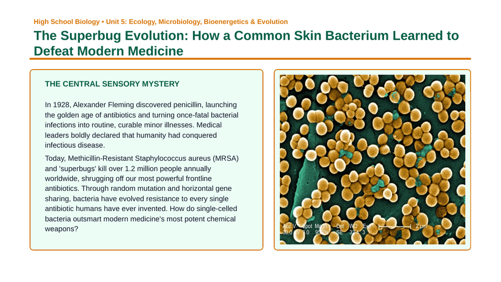 Viruses & Bacteria Phenomena-Based Lesson: MRSA Antibiotic Resistance Presentation sample page