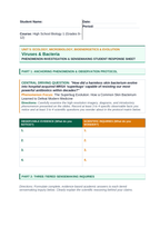 Viruses & Bacteria Phenomena-Based Lesson: MRSA Antibiotic Resistance Student Response Sheet sample page
