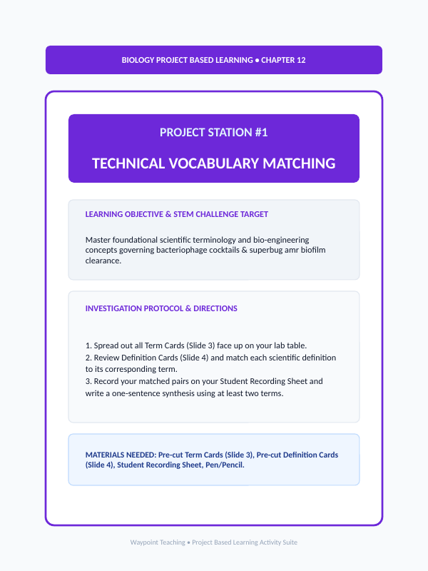 Viruses & Bacteria Project-Based Learning Activity sample page