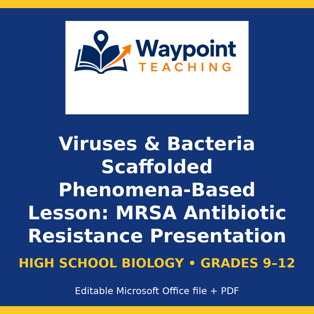 Viruses & Bacteria Scaffolded Phenomena-Based Lesson: MRSA Antibiotic Resistance Presentation cover