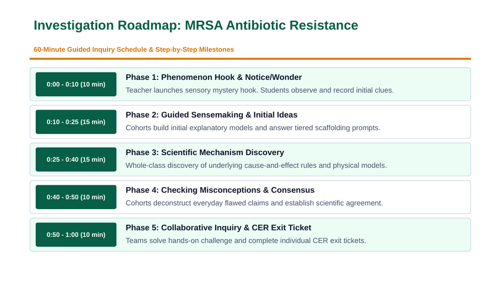 Viruses & Bacteria Scaffolded Phenomena-Based Lesson: MRSA Antibiotic Resistance Presentation sample page