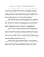 Accuracy vs Precision in Mass Measurements Reading Worksheet sample page