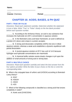 Acid-Base Chemistry & the pH Scale Lesson Quiz sample page