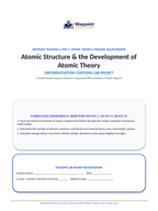 Atomic Structure & the Development of Atomic Theory Differentiation Stations sample page