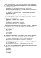 Atomic Structure & the Development of Atomic Theory Lesson Quiz sample page